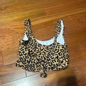 Cheetah swimsuit top
